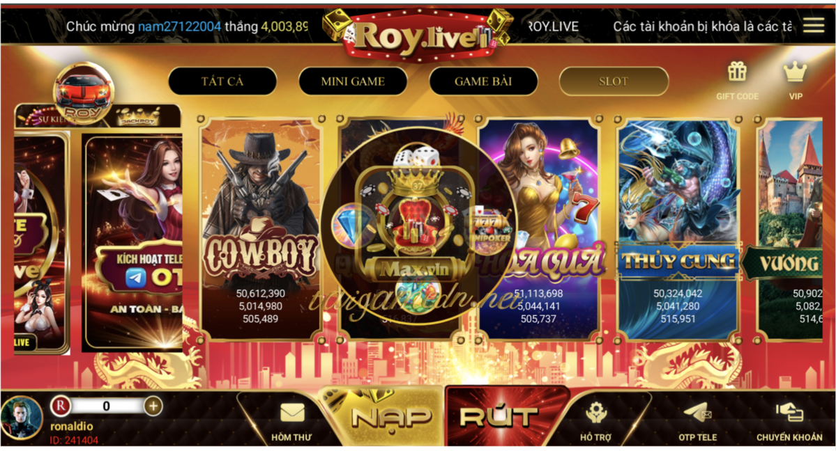 Game Slot tại Maxvin